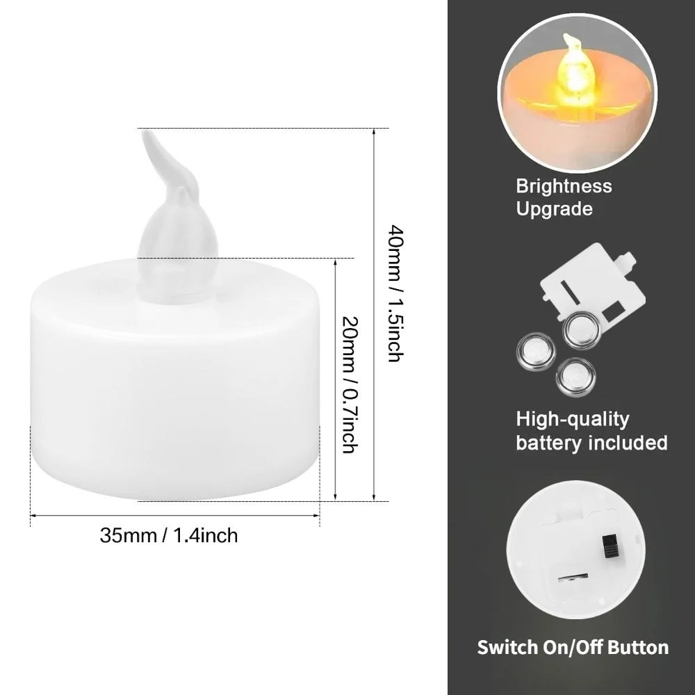 Vela LED con control remoto y efecto parpadeante - imagen 5