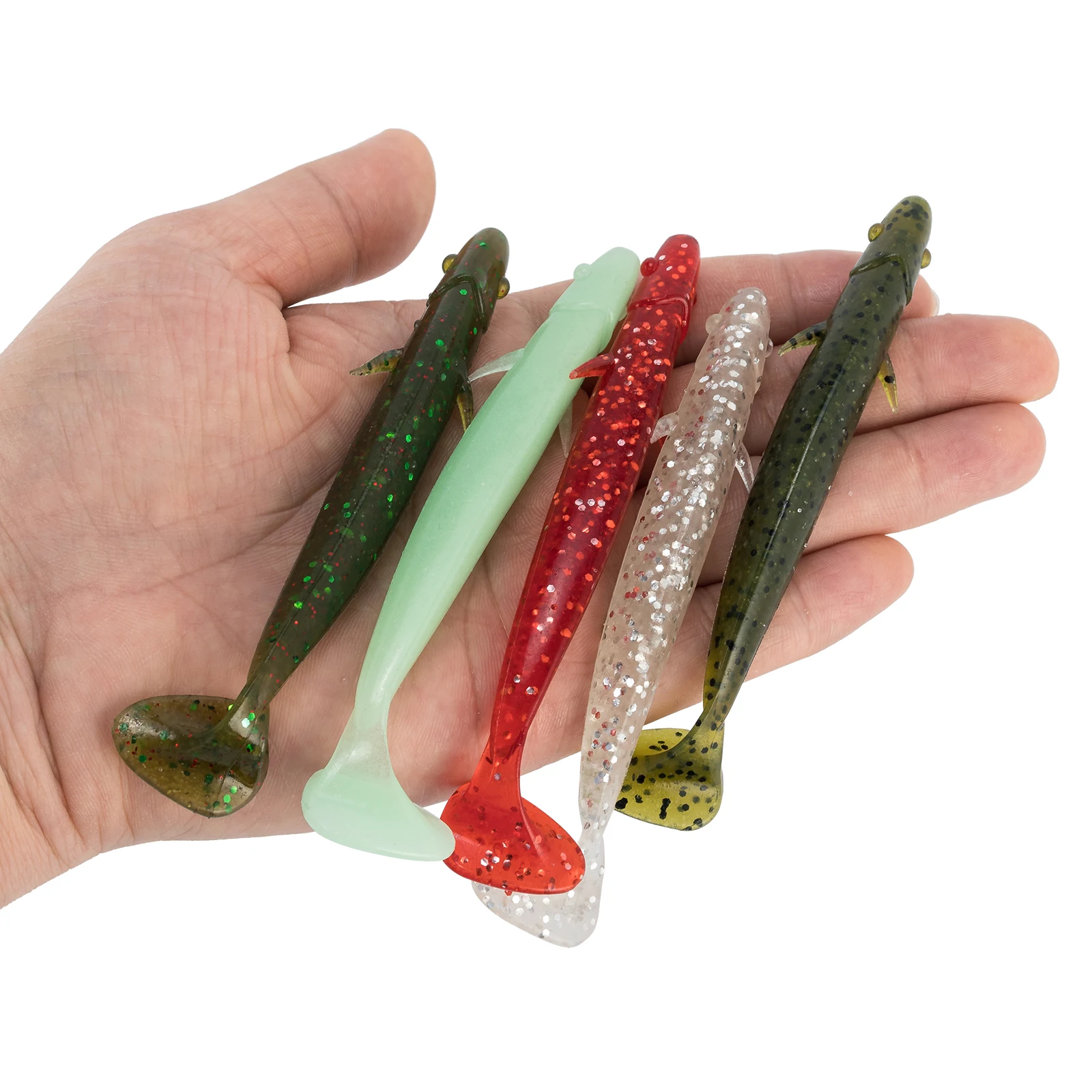 Swimbaits Glow Señuelo Silicona Texas Drop Shot para Bass Trucha