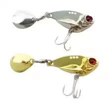 Cucharas giratorias VIB con lentejuelas para trucha, señuelo duro