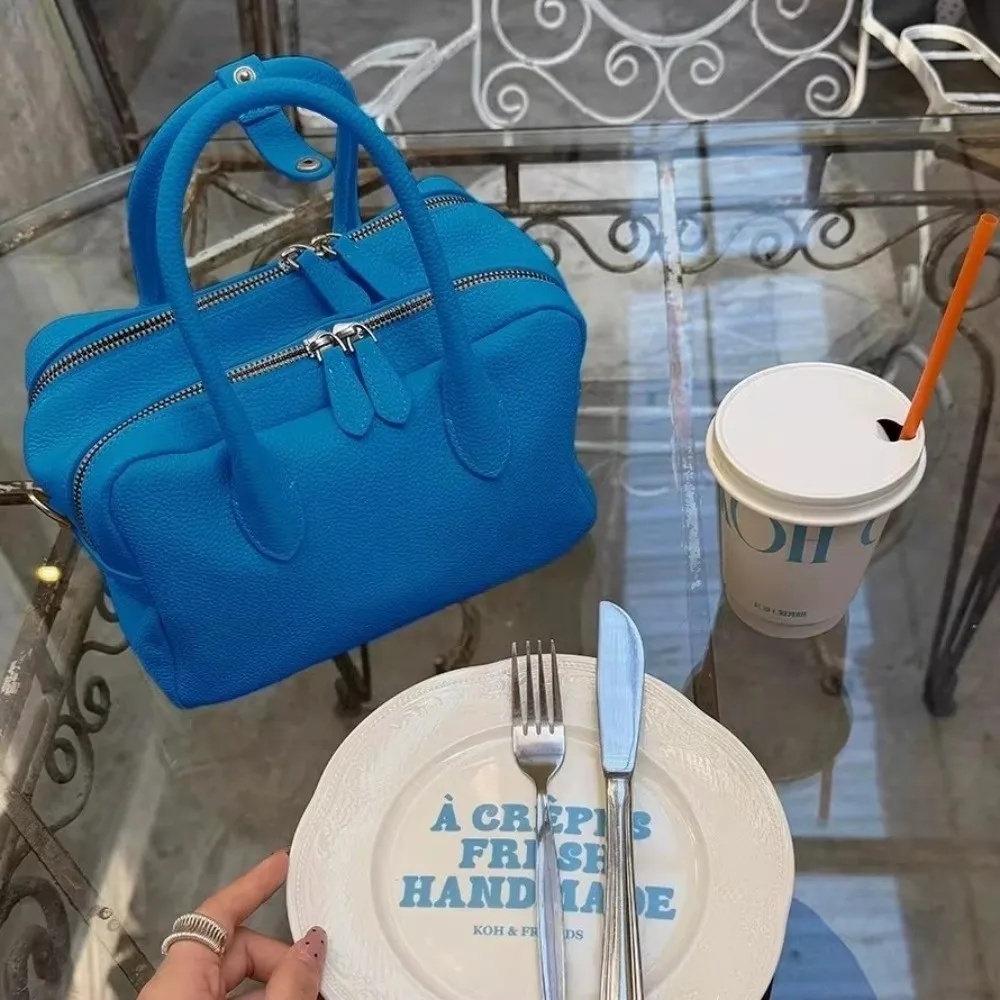 Bolso bandolera impermeable mujer textura litchi estilo Boston - imagen 4