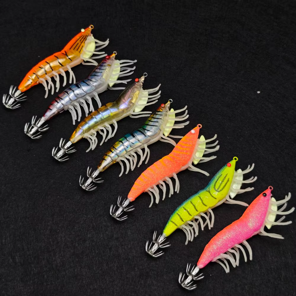 Señuelos fosforescentes Ackibbik – Pulpo y camarón para pesca - imagen 4