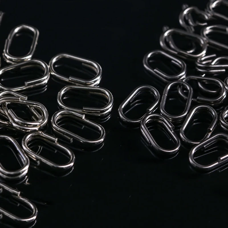 Anillos Divididos Ovalados Inoxidables – Conector Señuelos Agua Salada - imagen 2