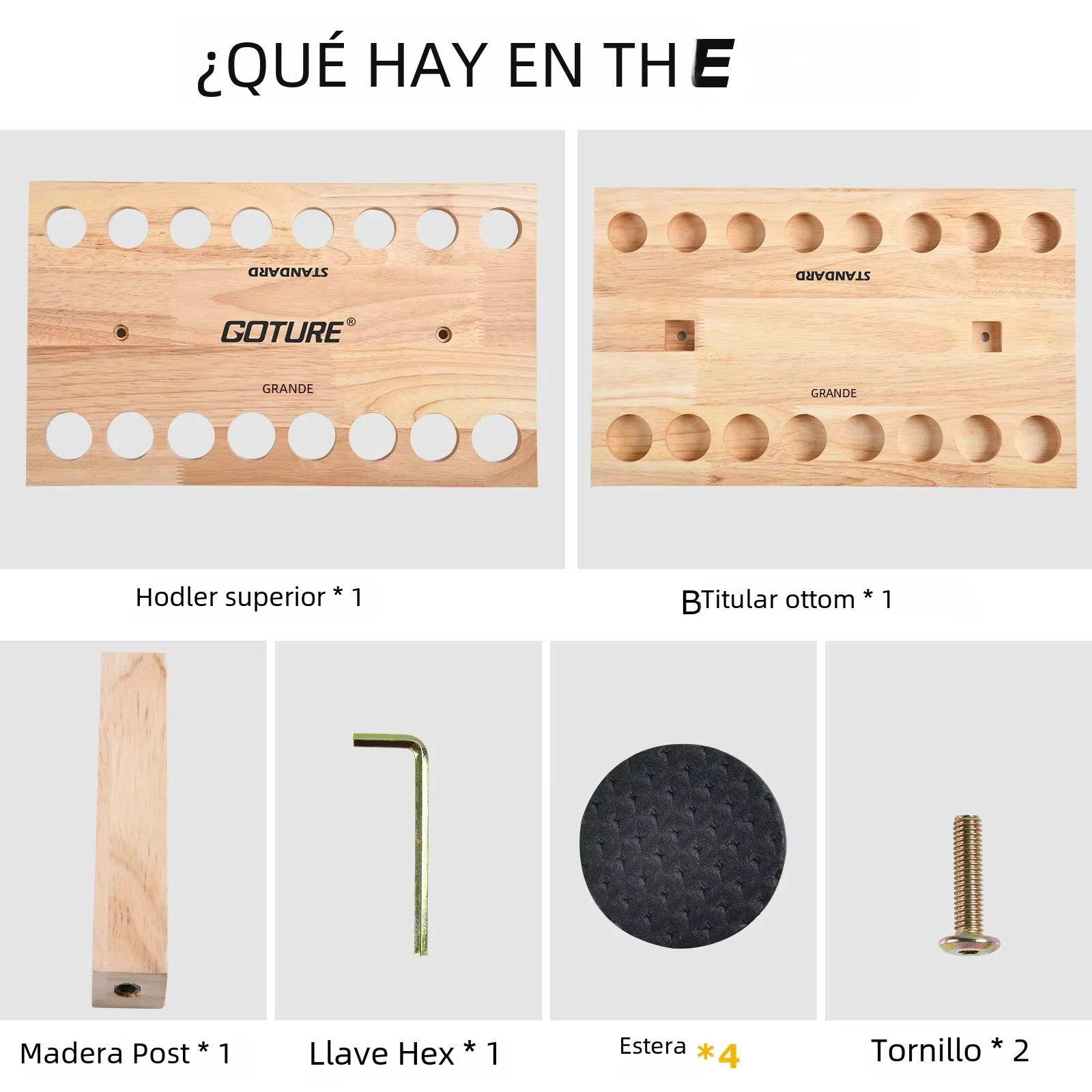 Goture Soporte Vertical para 16 Cañas de Pescar – Montaje Pared Modular