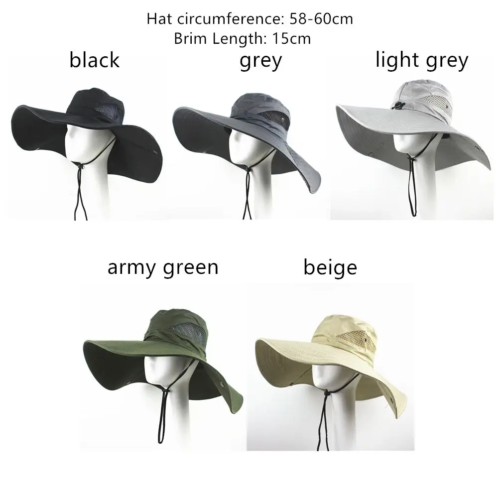 Sombrero Boonie antisolar hombre mujer – Visera ancha para pesca - imagen 5