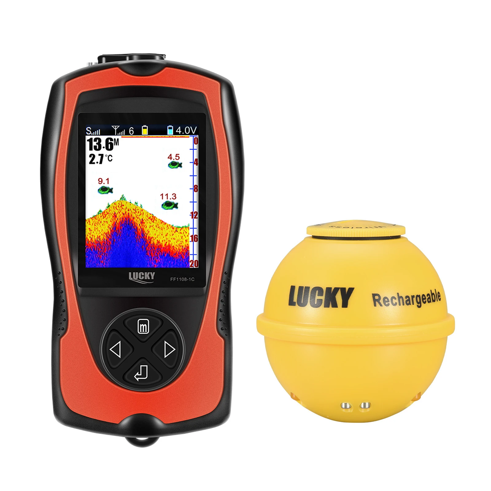 LUCKY FF1108-1CWLA Sonar inalámbrico portátil – Buscador de peces 45M - imagen 4