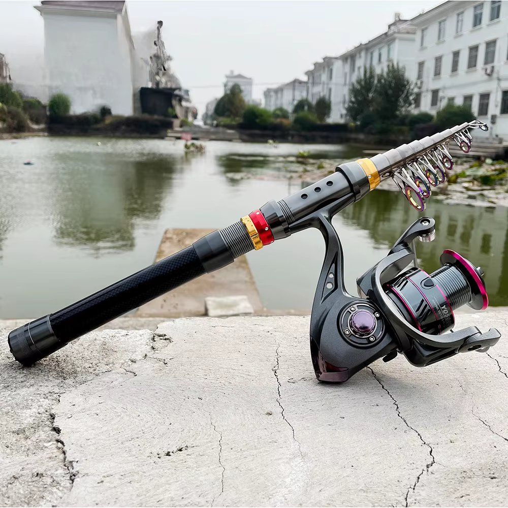 Caña telescópica de carbono para pesca 1,8–3,6 m – combo marino - imagen 2