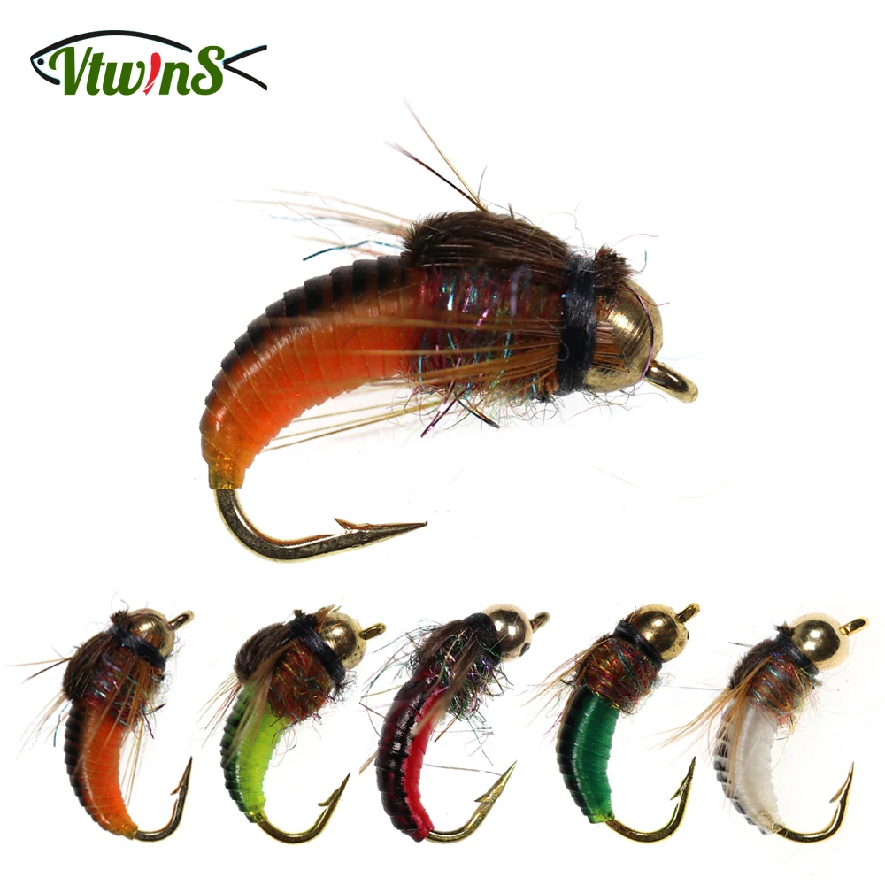Vtwins Ninfa Pupa mosca artificial Beadhead – hundimiento rápido - imagen 2