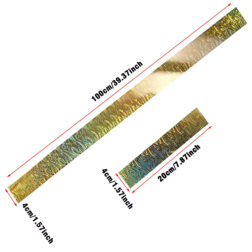Lámina holográfica transferencia calor – Ondas agua para señuelos pesca - imagen 2