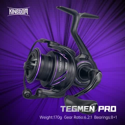 Carrete giratorio Kingdom Tegmen Pro ultraligero de alta velocidad