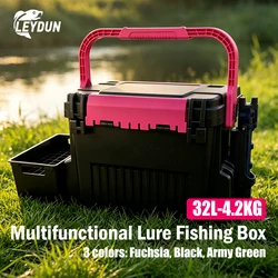 Caja de pesca LEYDUN 7000 multifuncional gran capacidad con soporte