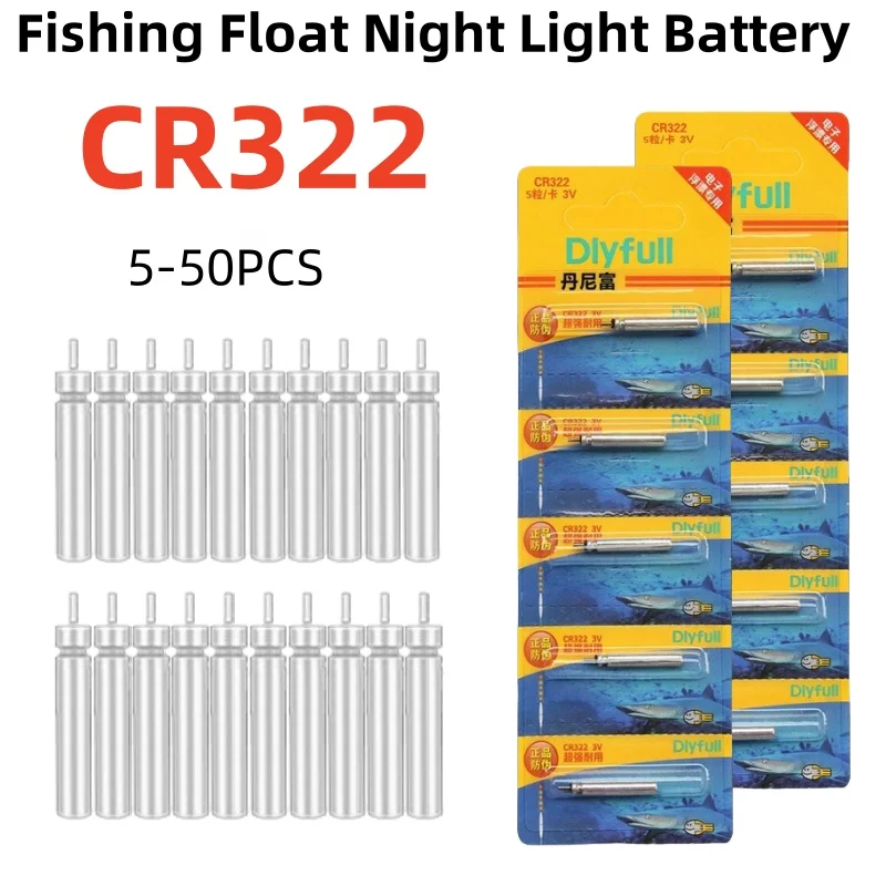 Batería luminosa CR322 para flotadores electrónicos de pesca nocturna