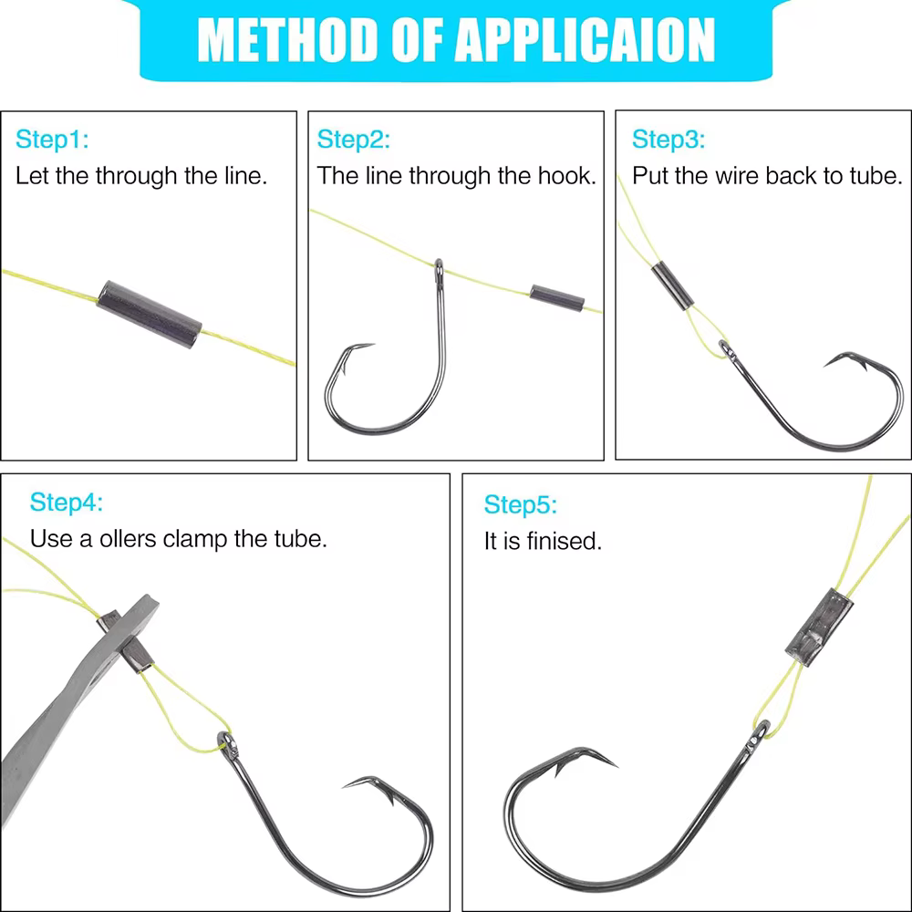 Manguitos de engarzado cobre – Conector para aparejo de pesca - imagen 2