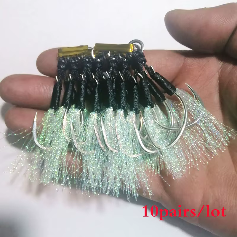 Anzuelos Assist Doble Púa Acero Carbono – Jigging Lento