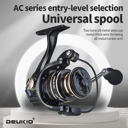 Carrete Giratorio DEUKIO 8KG – Ratio 5,2:1 Mango Metal Bobina Spinning