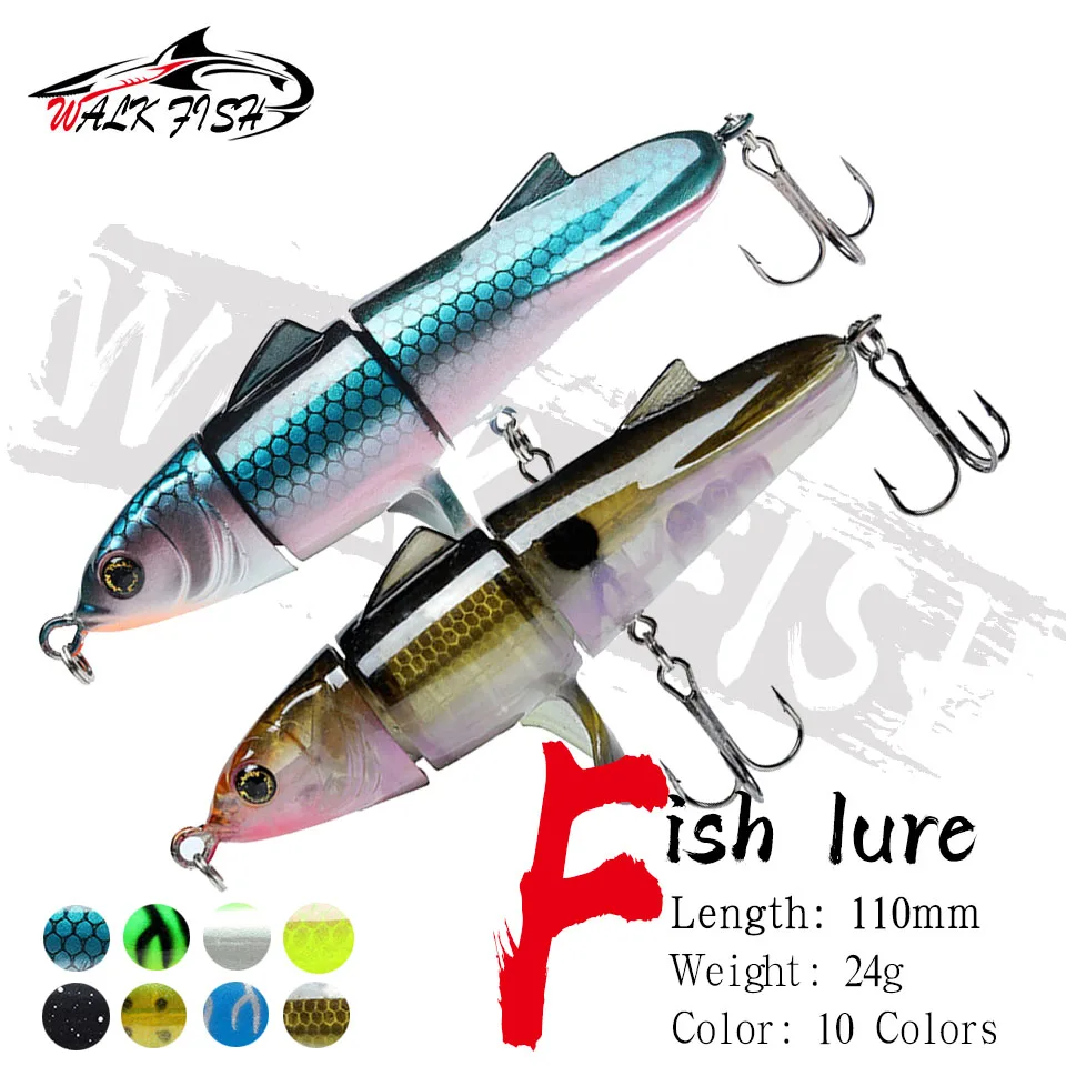 Señuelo Whopper Popper WALK FISH - Plopper duro con cola giratoria - imagen 4