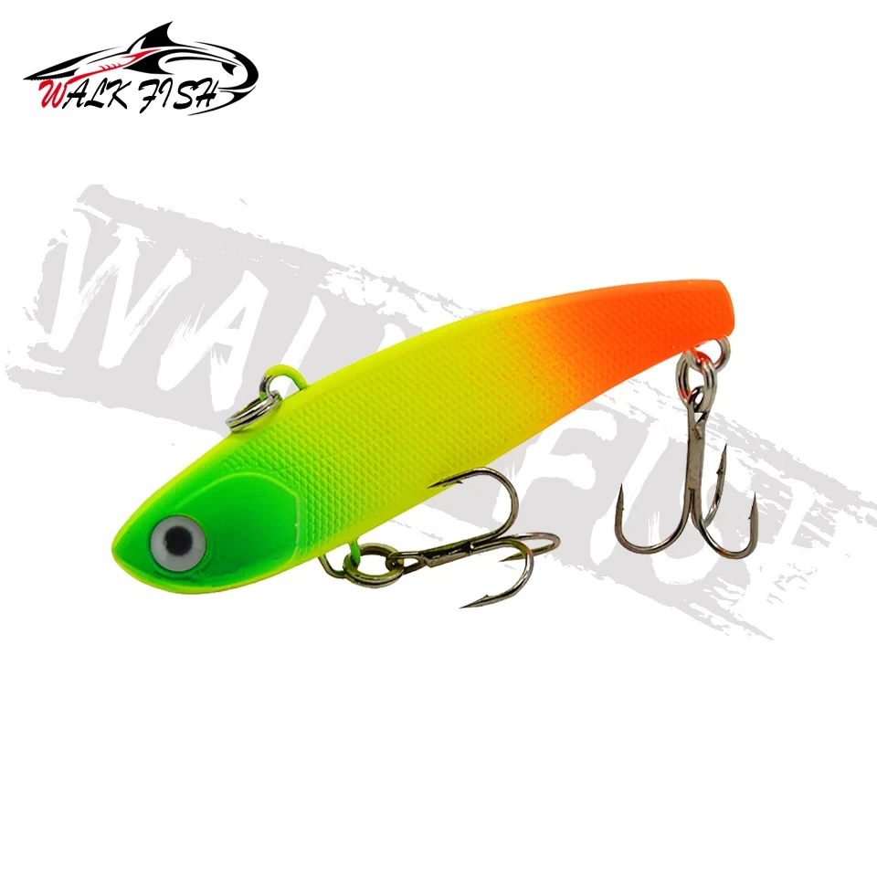 Señuelo VIB Walk Fish negro de silicona vibrante para fondo - imagen 4