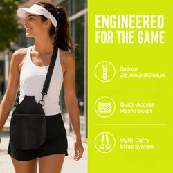 Funda para pala de pickleball con cremallera y correa ajustable