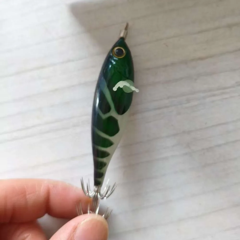 Señuelo de calamar camarón sepia brillo para pesca en agua salada