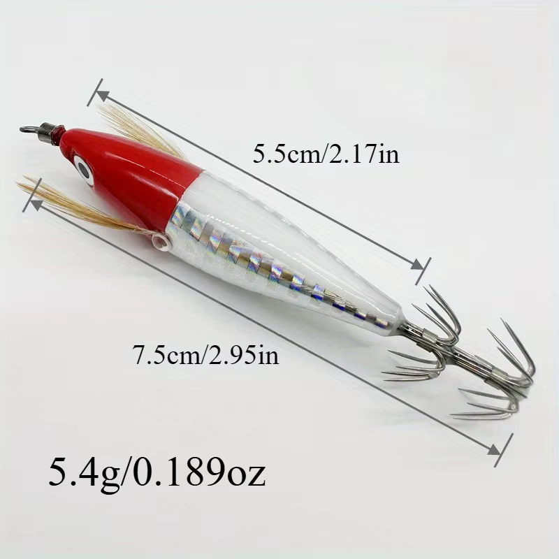 Pluma Calamar Horizontal Ackibbik – Luminosa para Pesca en Agua Salada - imagen 2