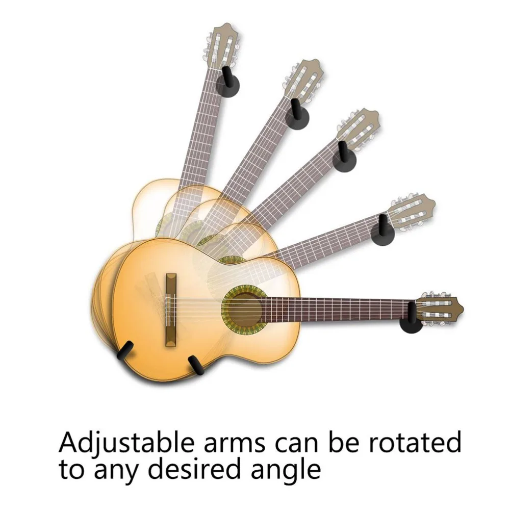 Soporte de guitarra split con gancho largo inclinado para pared - imagen 2