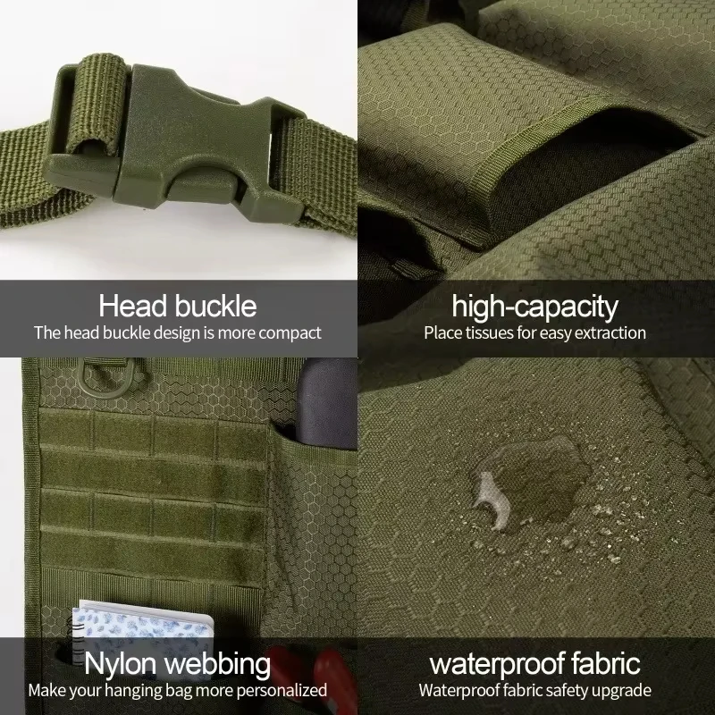 Organizador colgante camuflaje táctico para respaldo de asiento - imagen 5