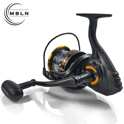 Carrete de jigging 8000-12000 para agua salada con mango tornillo