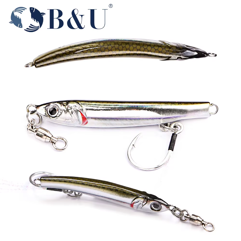 Señuelo Cuchara Metal B & U 3D S – Hundimiento rápido vertical salada - imagen 2