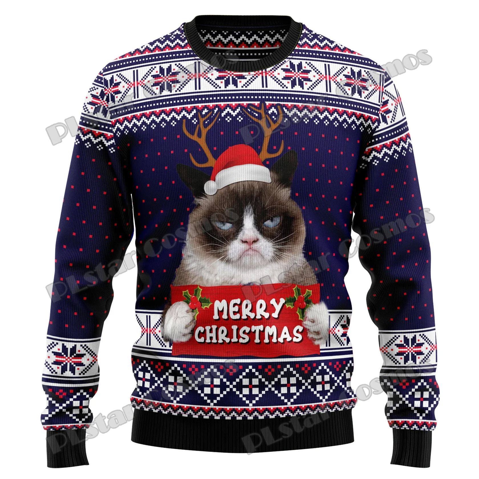 Jersey Navidad 3D Alaskan Malamute – Punto Unisex - imagen 2
