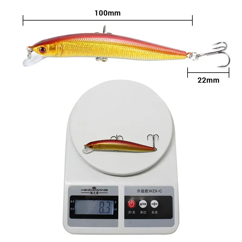 Señuelo Minnow flotante Crankbait ojos tridimensionales para lucio - imagen 4