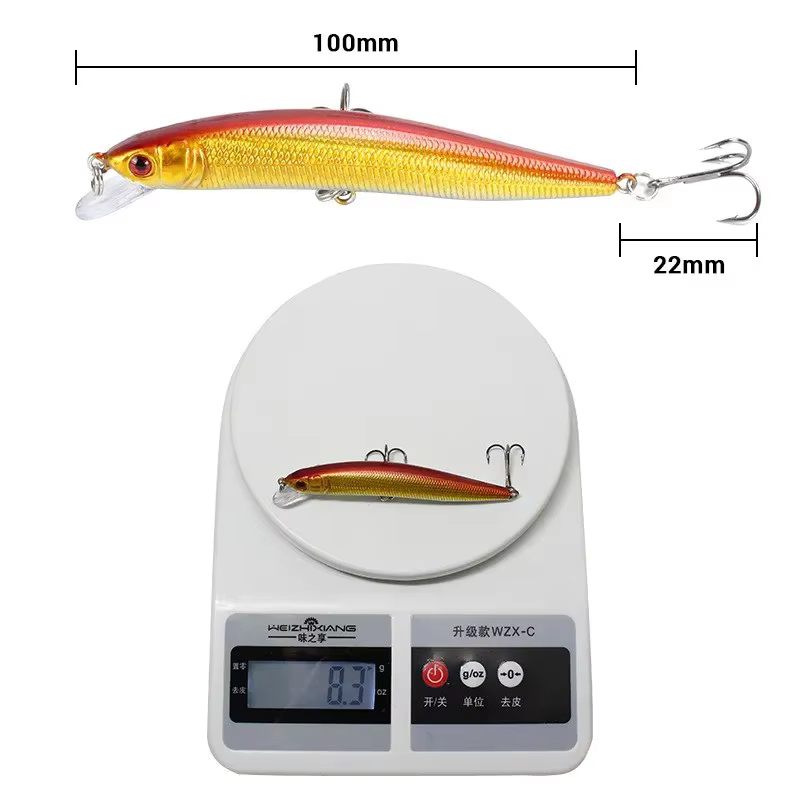 Señuelo Minnow flotante Crankbait ojos tridimensionales para lucio - imagen 4