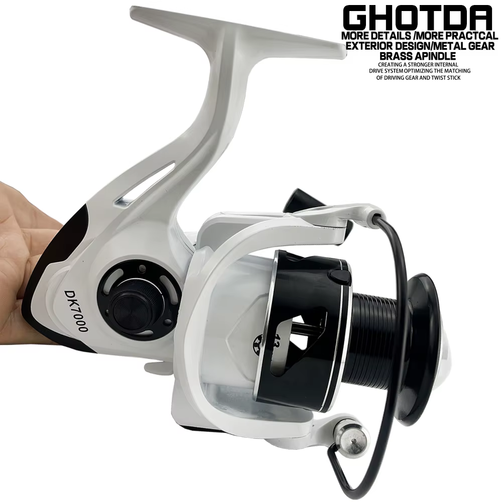 GHOTDA Carrete de Carpa – Freno trasero metálico