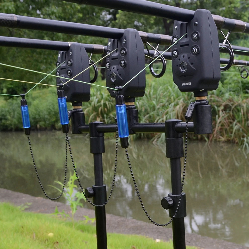 Hirisi alarma de picada para carpa con alerta LED azul ajustable - imagen 2