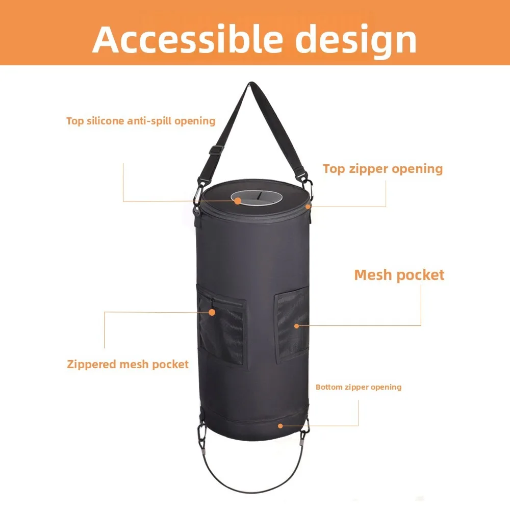 QAJTAO Bolsa estanca para basura de barco plegable, reutilizable - imagen 3