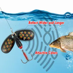 Señuelo spinner metálico para lubina, trucha y perca