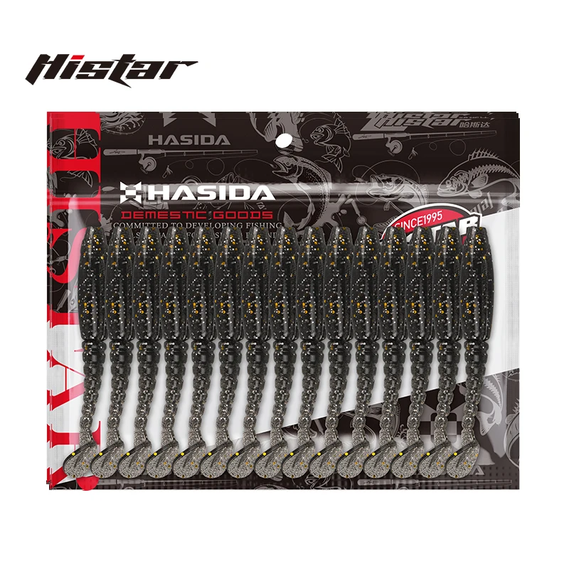 Señuelo HISTAR cola en T gusano silicona brillante