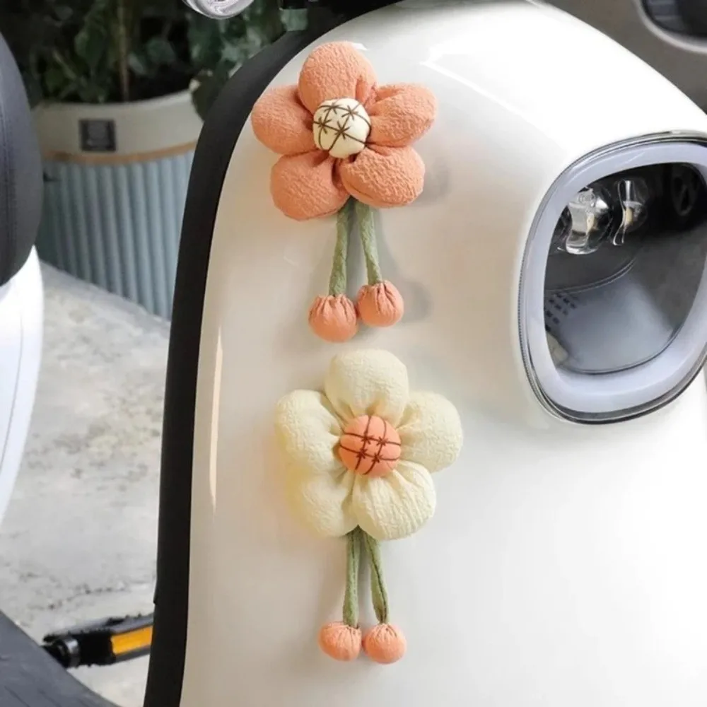 Decoración colorida para espejo retrovisor de moto con flores - imagen 5