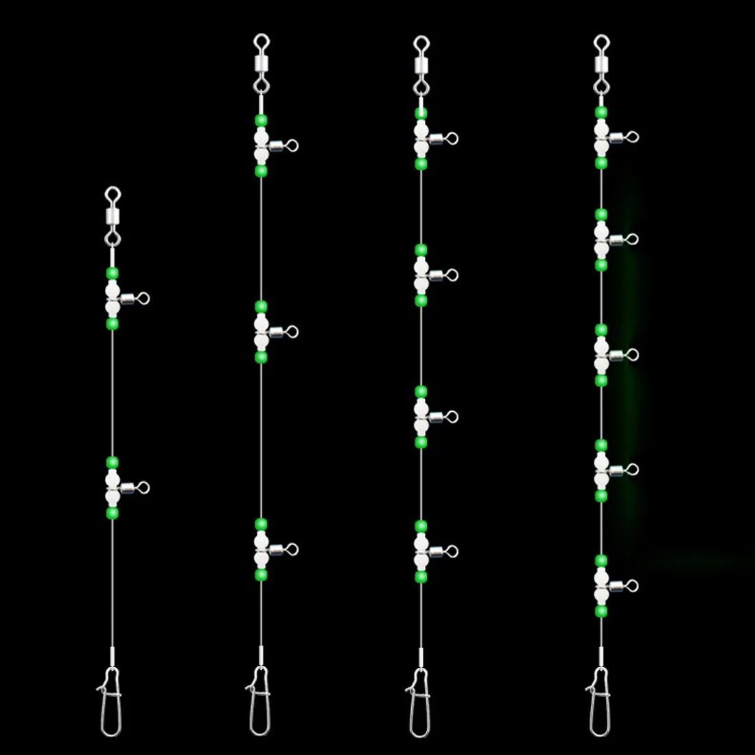 FishTrip Gancho giratorio de 3 vías luminoso con cuentas para mar - imagen 5