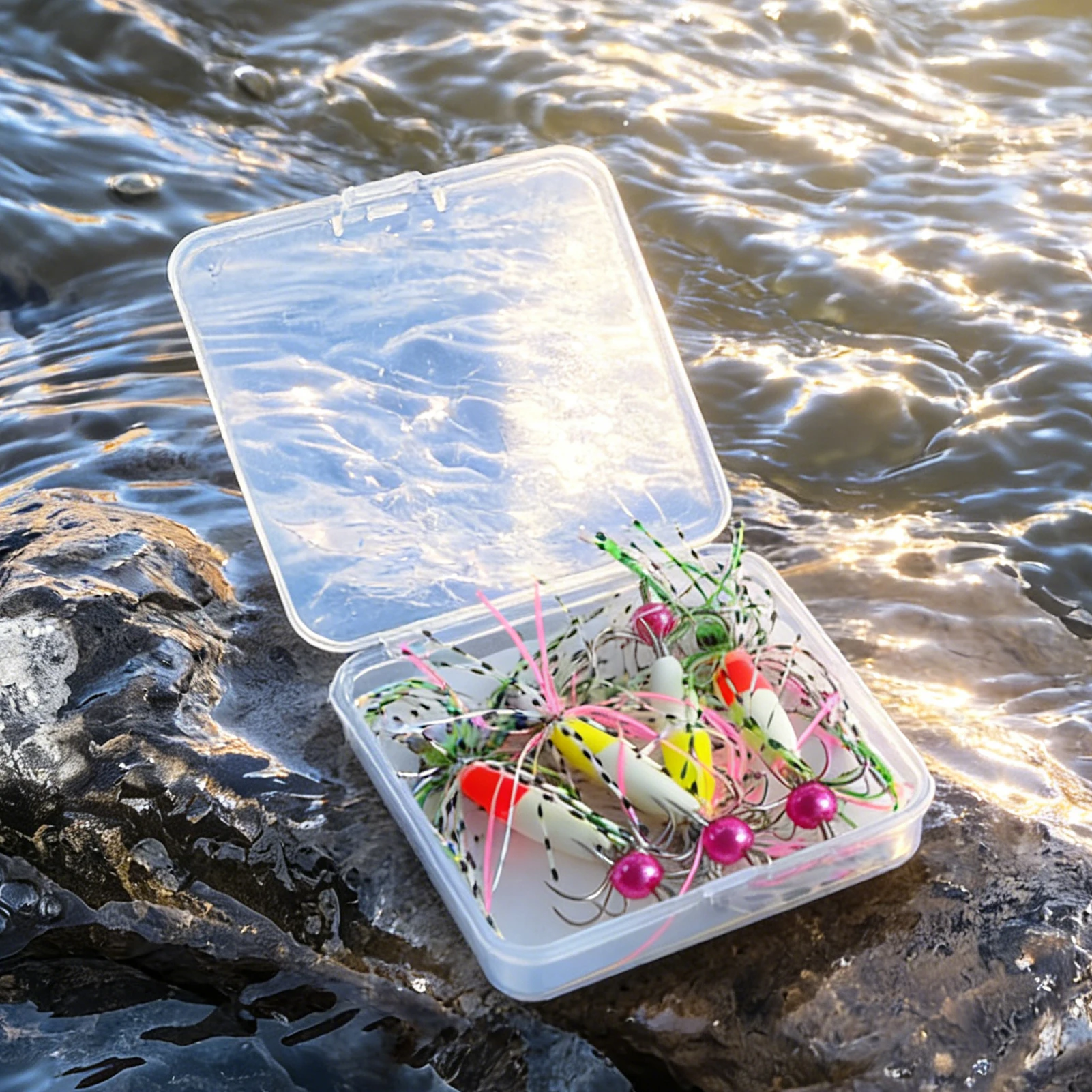 Señuelos para calamar luminosos FREE FISHER con faldas de perlas - imagen 5
