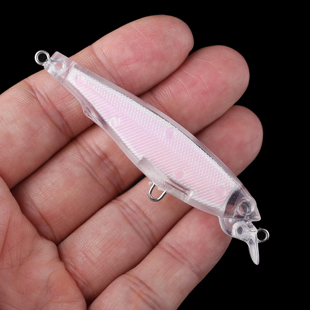 Señuelos Minnow en blanco Chan'sHuang 8cm – sonajero holográfico - imagen 5