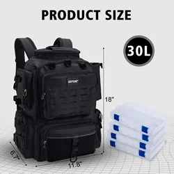 Mochila de pesca impermeable Goture con correas acolchadas