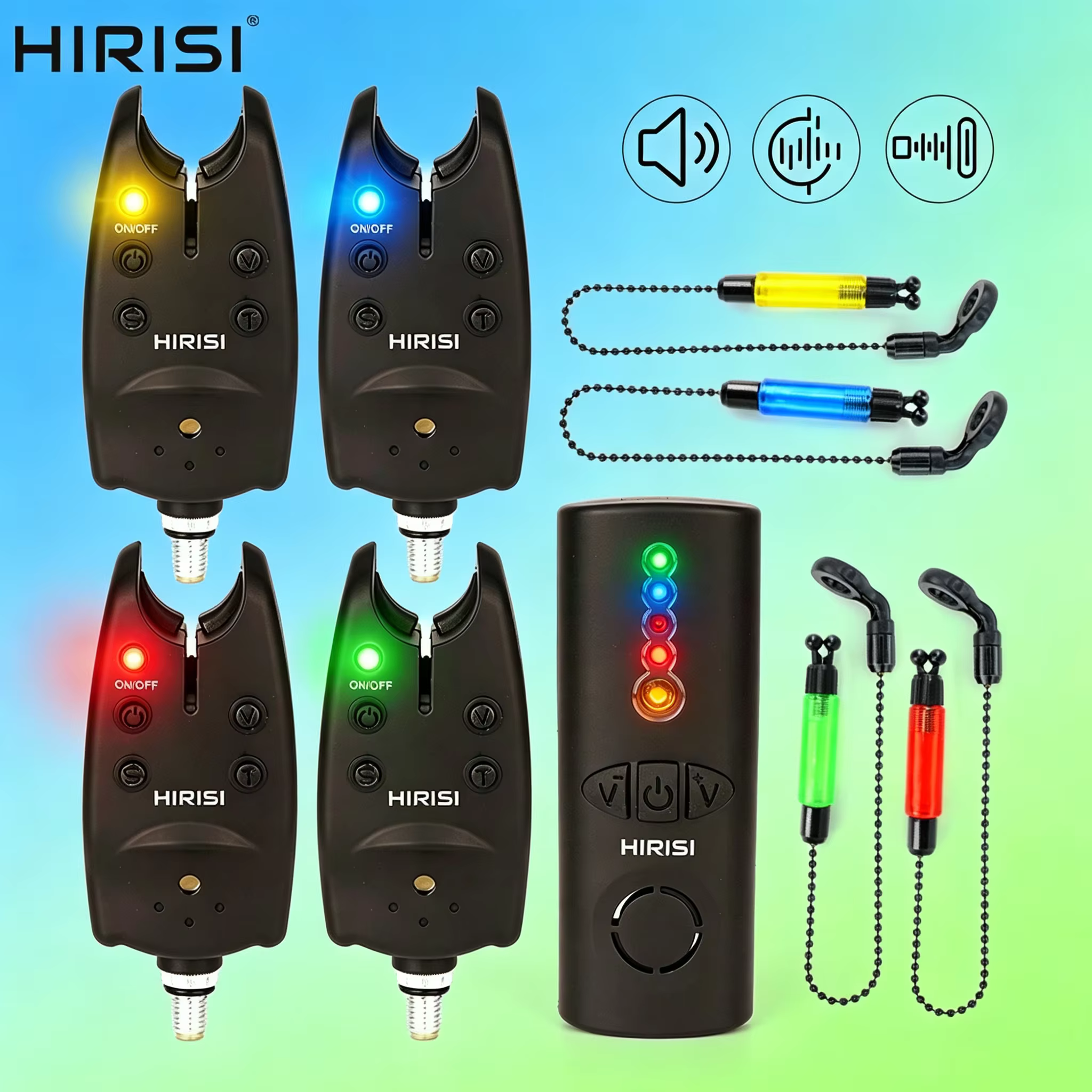 Hirisi SR Alarmas inalámbricas de carpfishing con swinger LED - imagen 4
