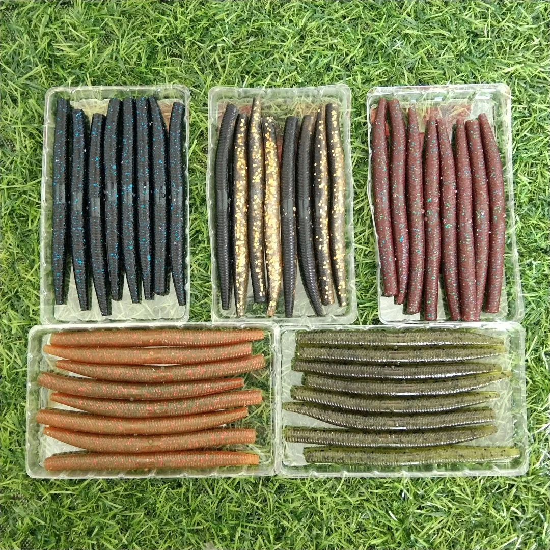 Swolfy vinilos tipo lombriz blandos para pesca en arena