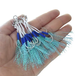 Anzuelos Jigging Lento doble reforzado – Acero carbono con pluma