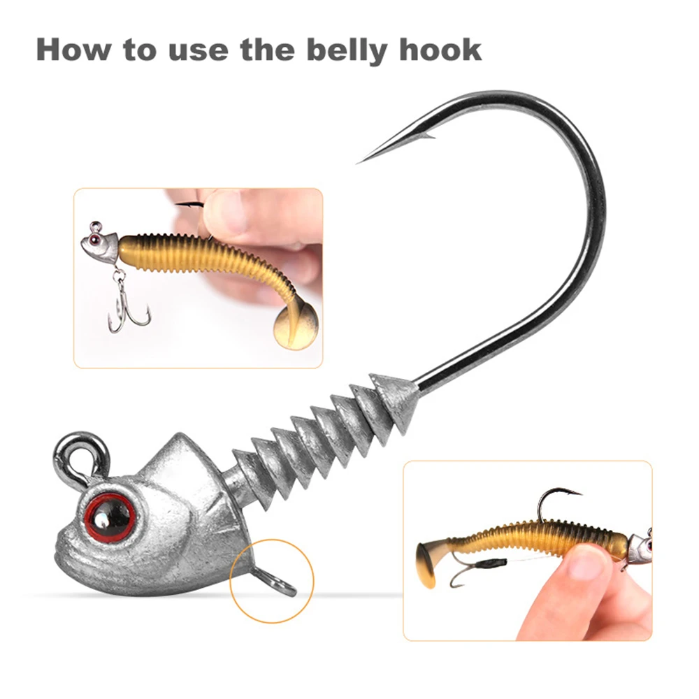 Jig Head Swimbait Ojos 3D antiescape para vinilo de lubina - imagen 4