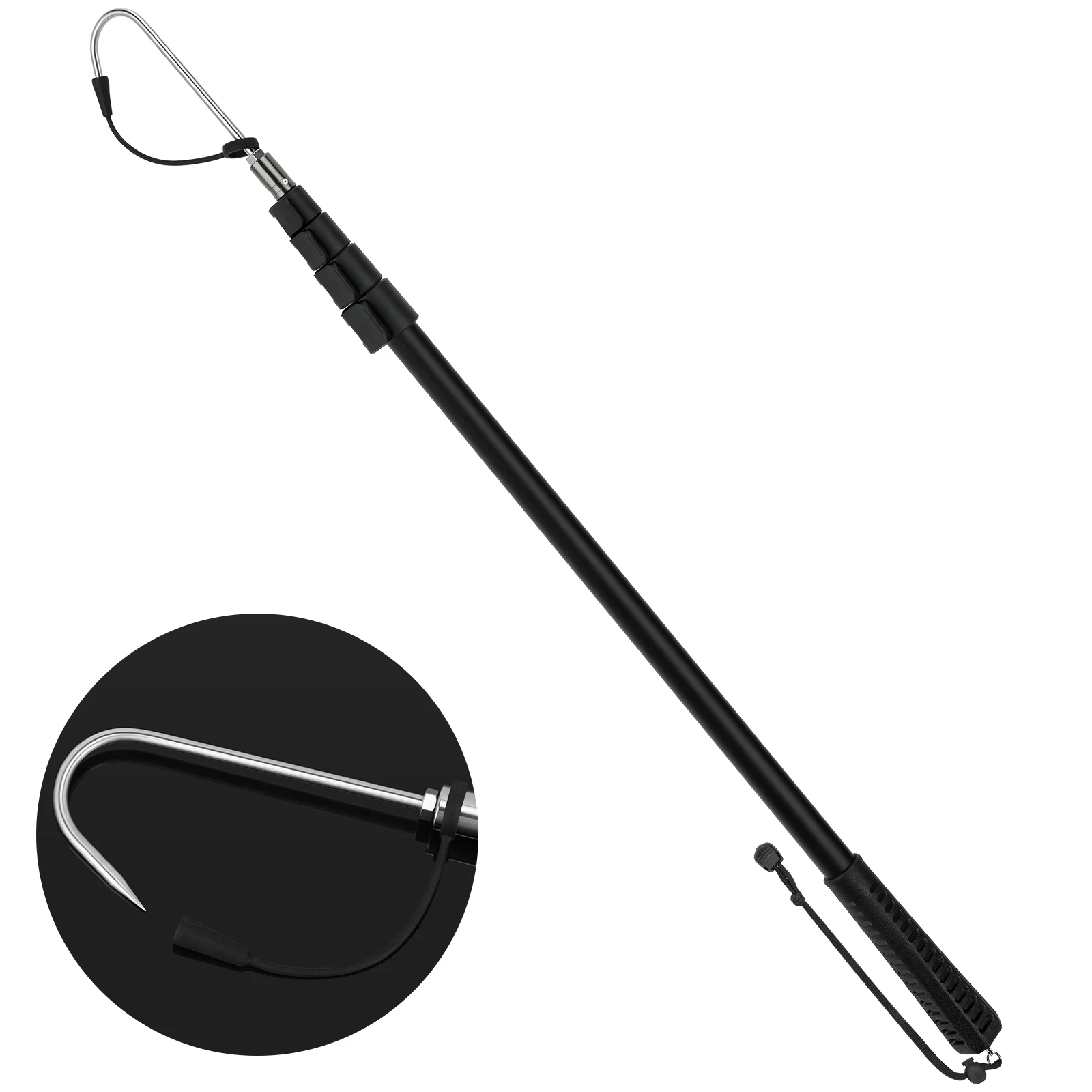 SANLIKE Gancho de pesca telescópico antideslizante de acero inox