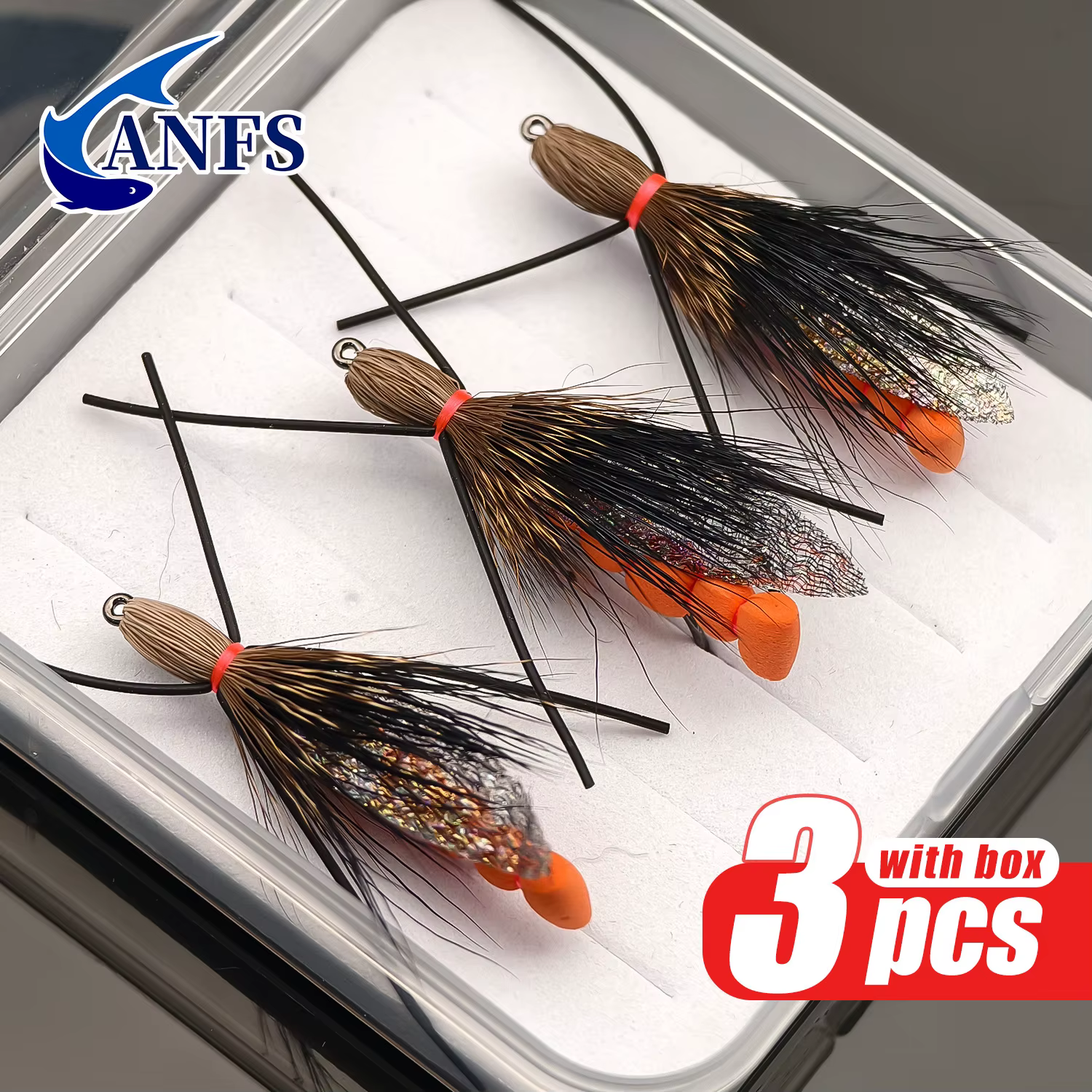 Set Moscas de Espuma ANFS con Anzuelos y Caja - imagen 2