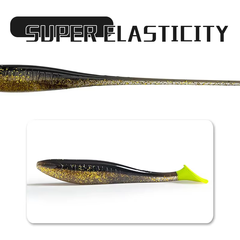 Vinilo Cola en T – Señuelo Artificial Blando para Pesca - imagen 3