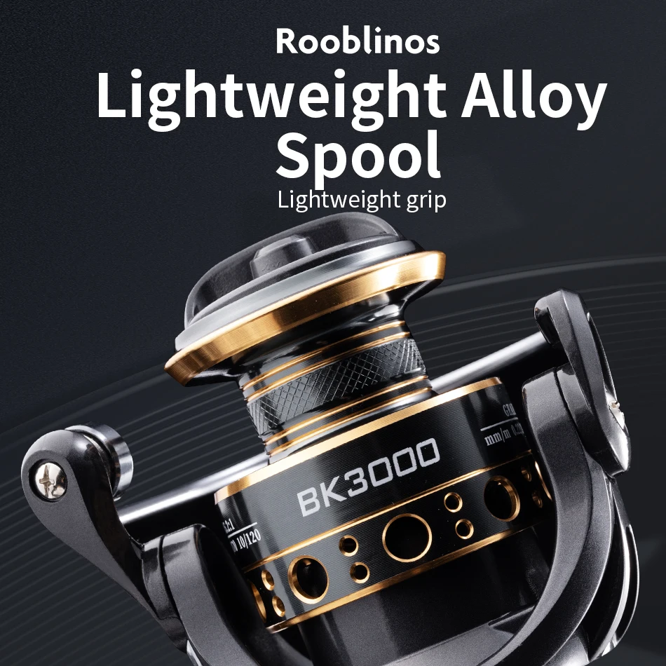 Rooblinos BK carrete spinning para agua salada y dulce – trucha carpa - imagen 4