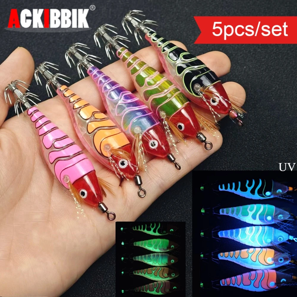Señuelos luminosos para calamares y camarones con anzuelo - imagen 5