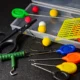Herramientas para carpa: agujas, quitahilos y tijeras con boilies